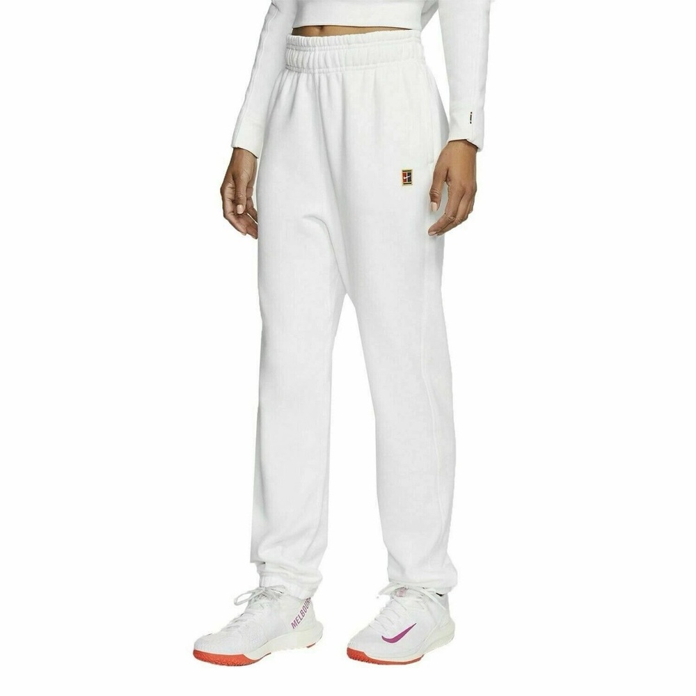 🌤Nike Women's Court Heritage White Tennis Sweat Pants Size SMALL
